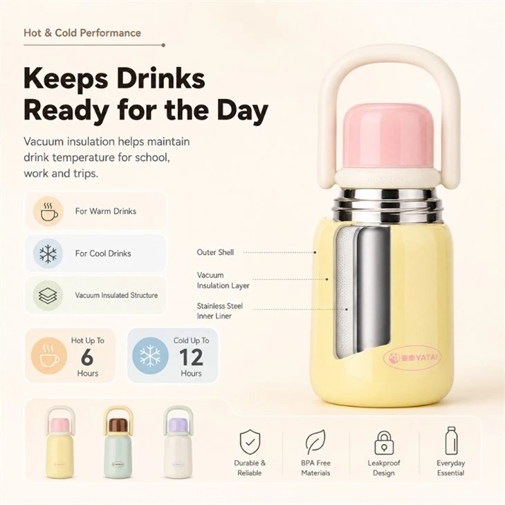 Double Walled Stainless Steel Vacuum Drink Bottle-Y7028 price